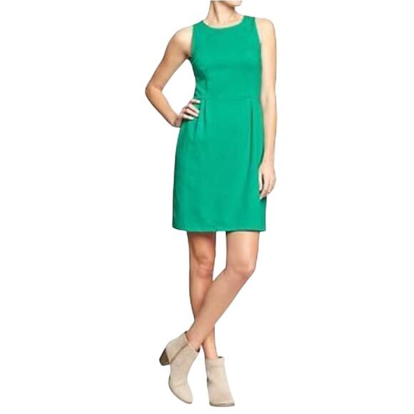 Old Navy Dress Women S Green Fitted A-Line Mini Tank Sundress Stretch Summer NWT - Picture 1 of 12